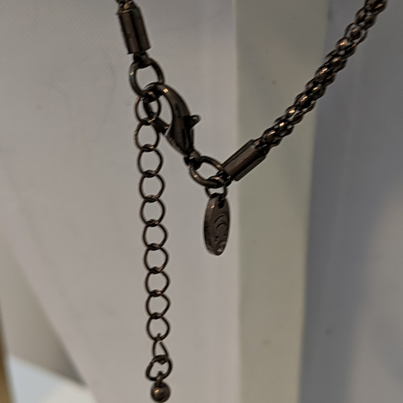 Brown & Grey Medallion Necklace - Picture 3 of 3